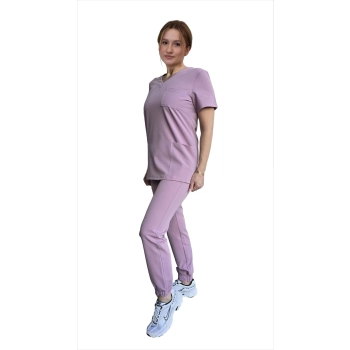Komplet medyczny pudrowy róż casual premium roz. XXL
